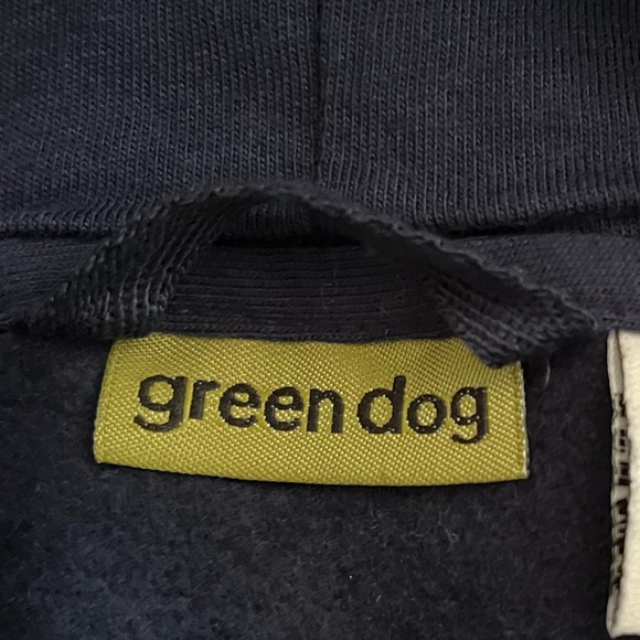 Green dog Boys Hoodie Navy Blue w/ Kangaroo pockets size S8/10. NWT - Picture 6 of 10